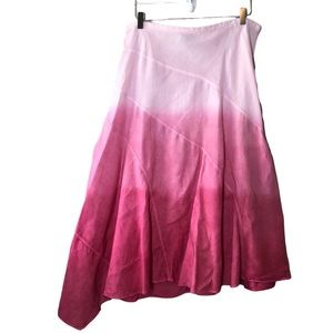 Lane Bryant Linen Blend Ombre Asymmetrical Skirt - Size 14/16